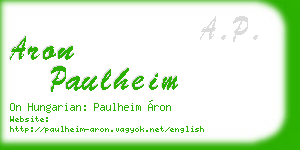 aron paulheim business card